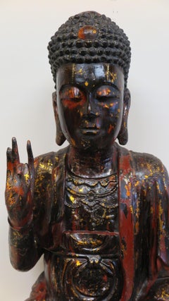 Statua antica e monumentale di Buddha, dinastia Nguyen