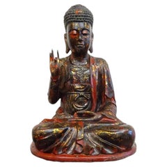 Statua antica e monumentale di Buddha, dinastia Nguyen