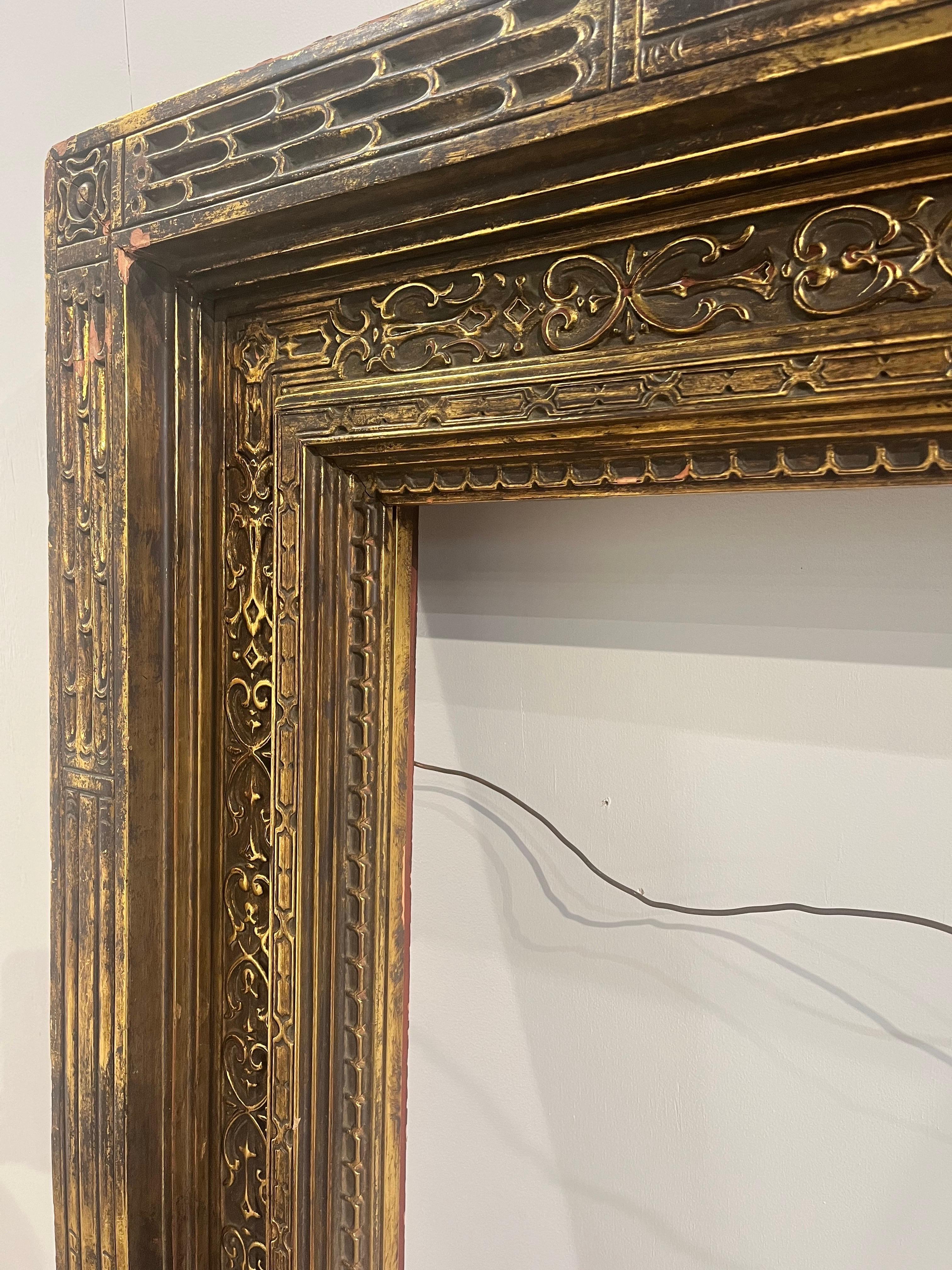 Monumental Antique Carrig Rohane Newcomb Macklin Style Painting Picture Frame For Sale 4