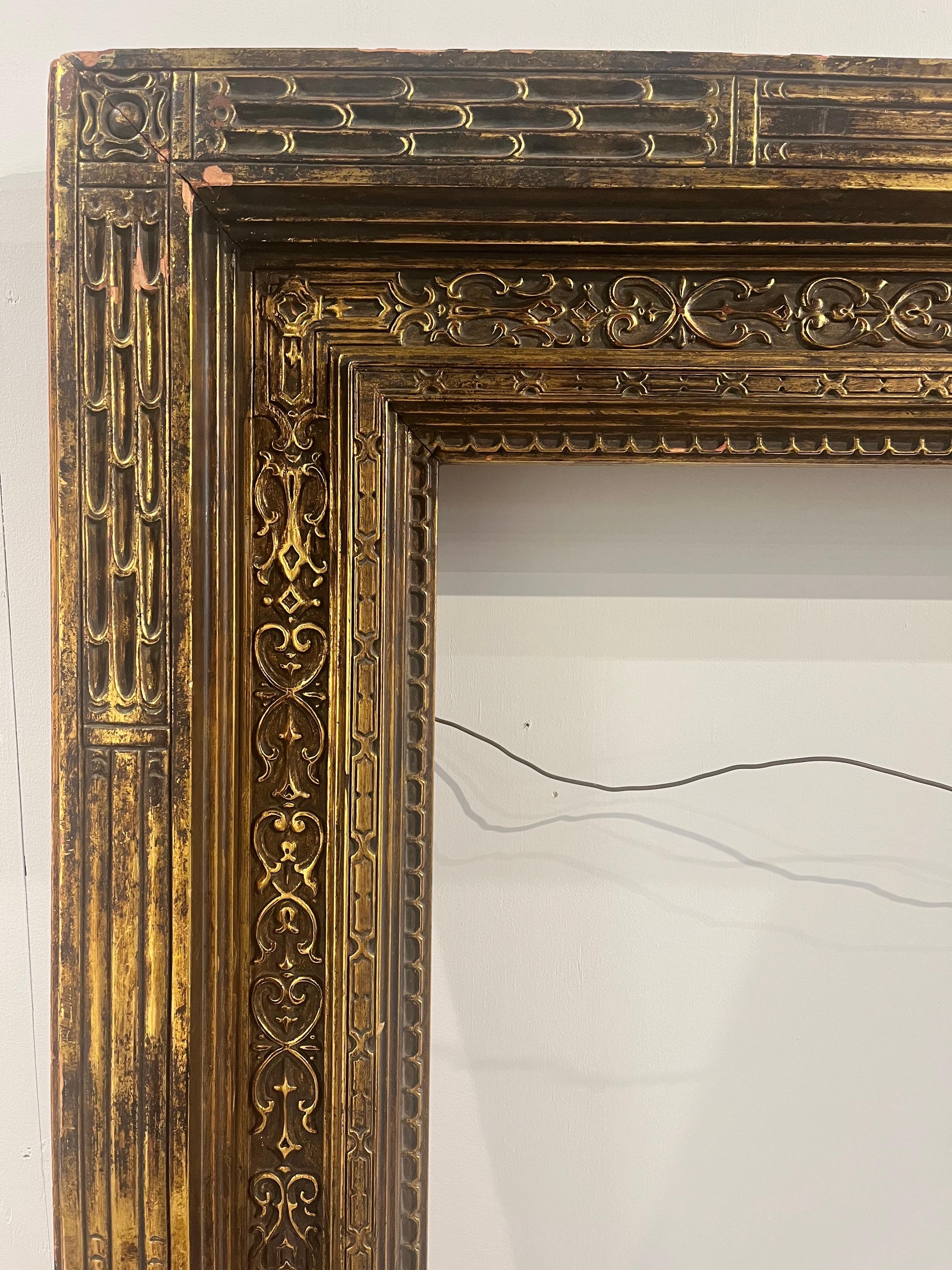Monumental Antique Carrig Rohane Newcomb Macklin Style Painting Picture Frame For Sale 5