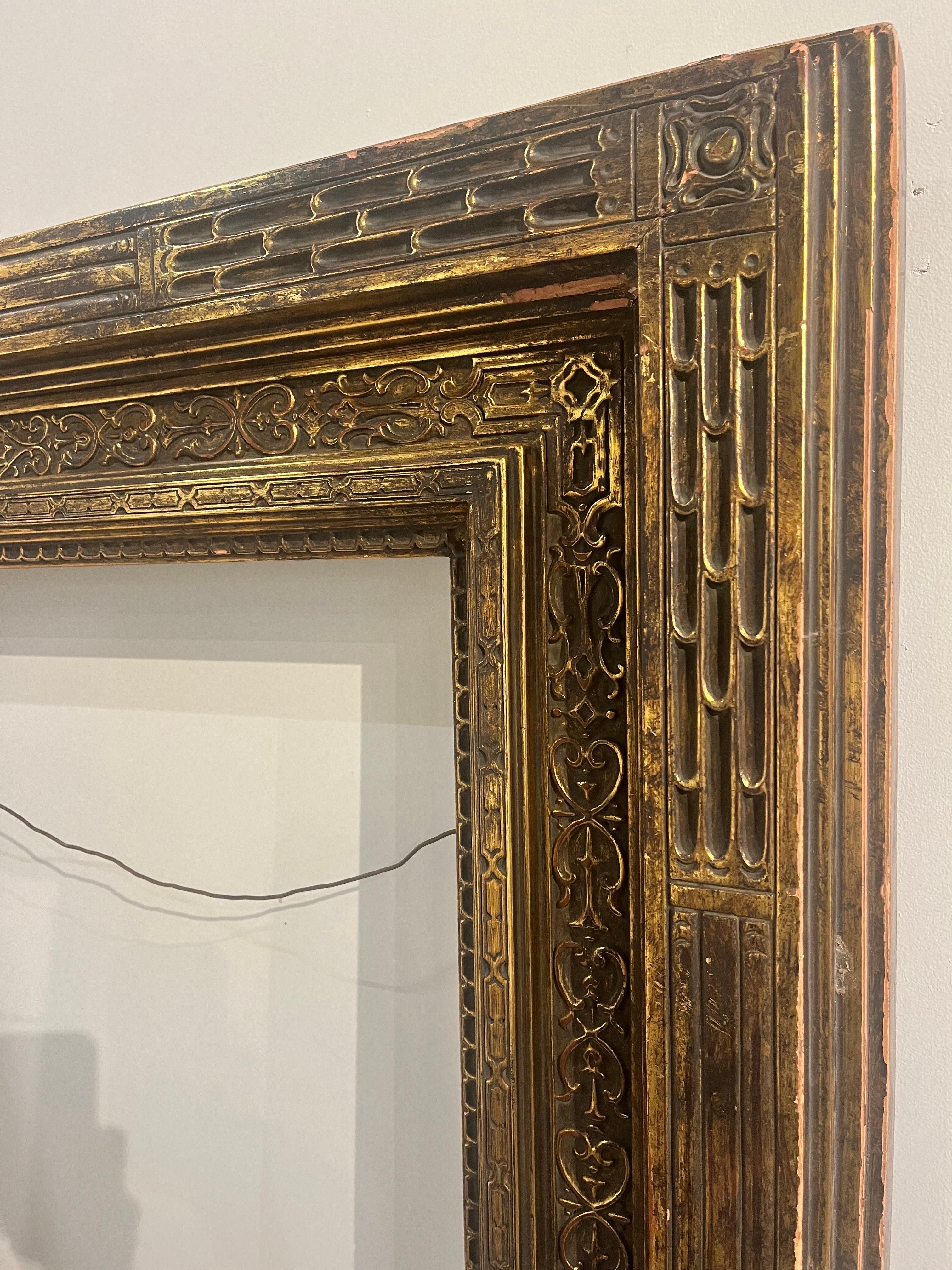 Monumental Antique Carrig Rohane Newcomb Macklin Style Painting Picture Frame For Sale 6