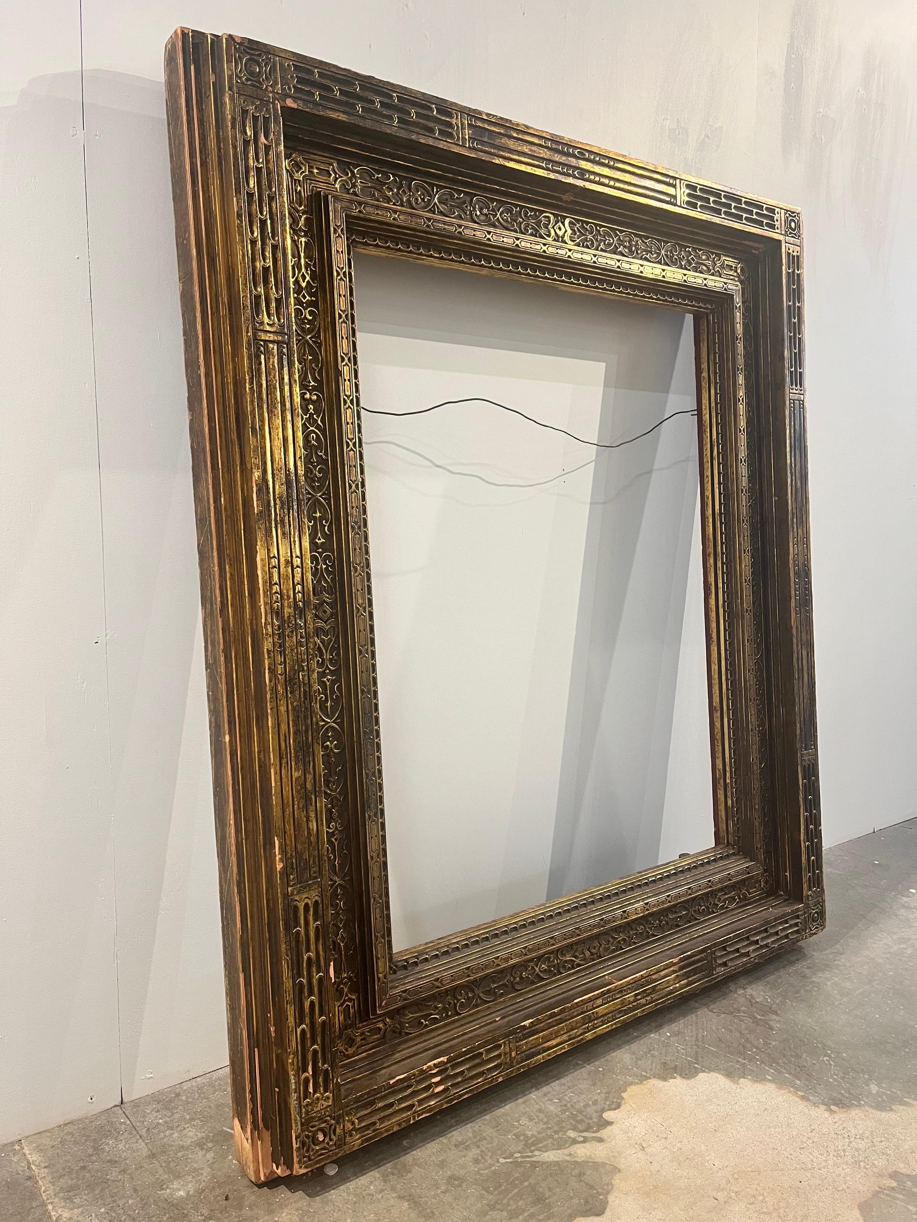Monumental Antique Carrig Rohane Newcomb Macklin Style Painting Picture Frame For Sale 9