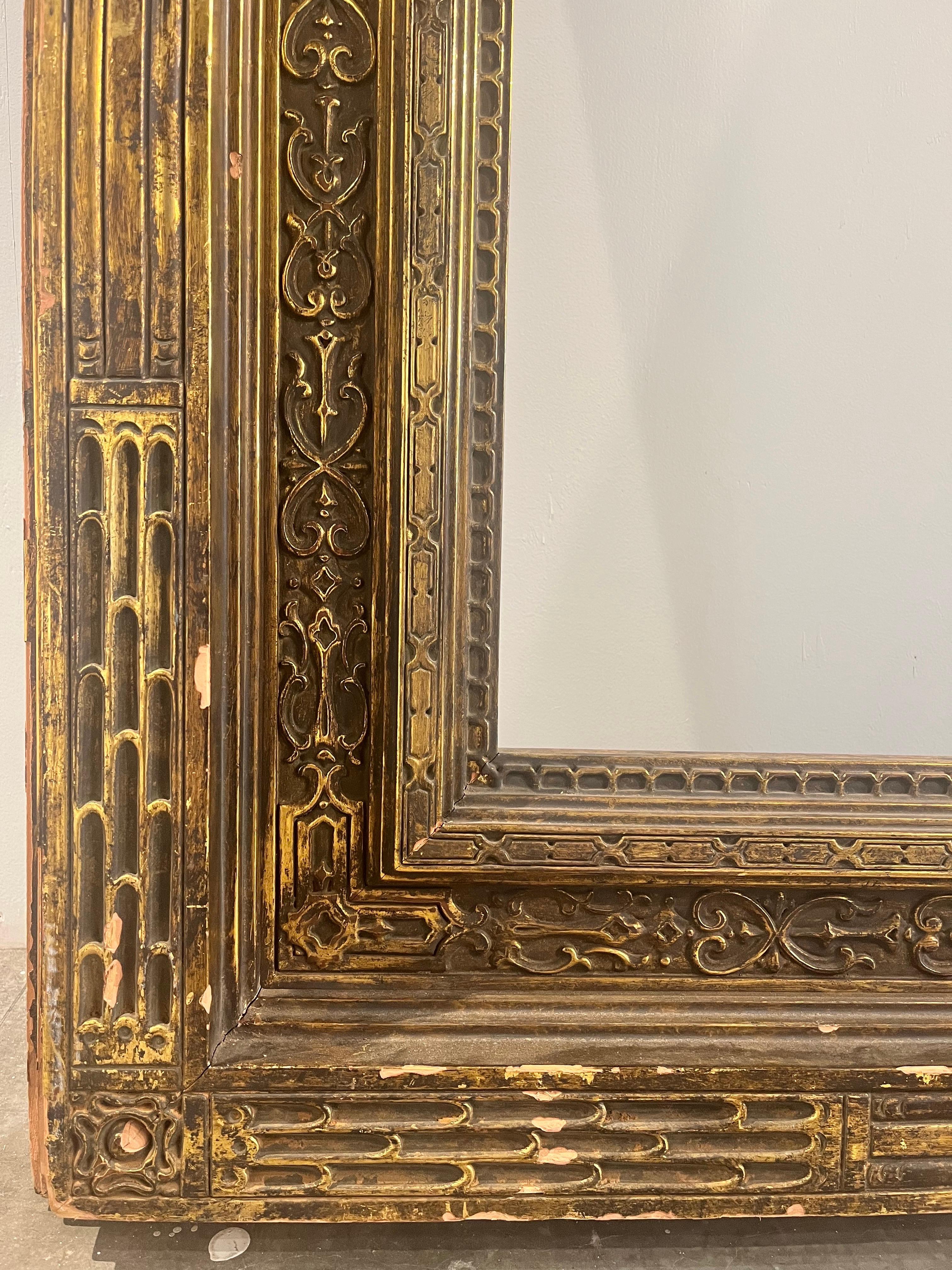 Monumental Antique Carrig Rohane Newcomb Macklin Style Painting Picture Frame For Sale 1