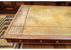 Monumental Antique English Georgian Style Partner’s Desk