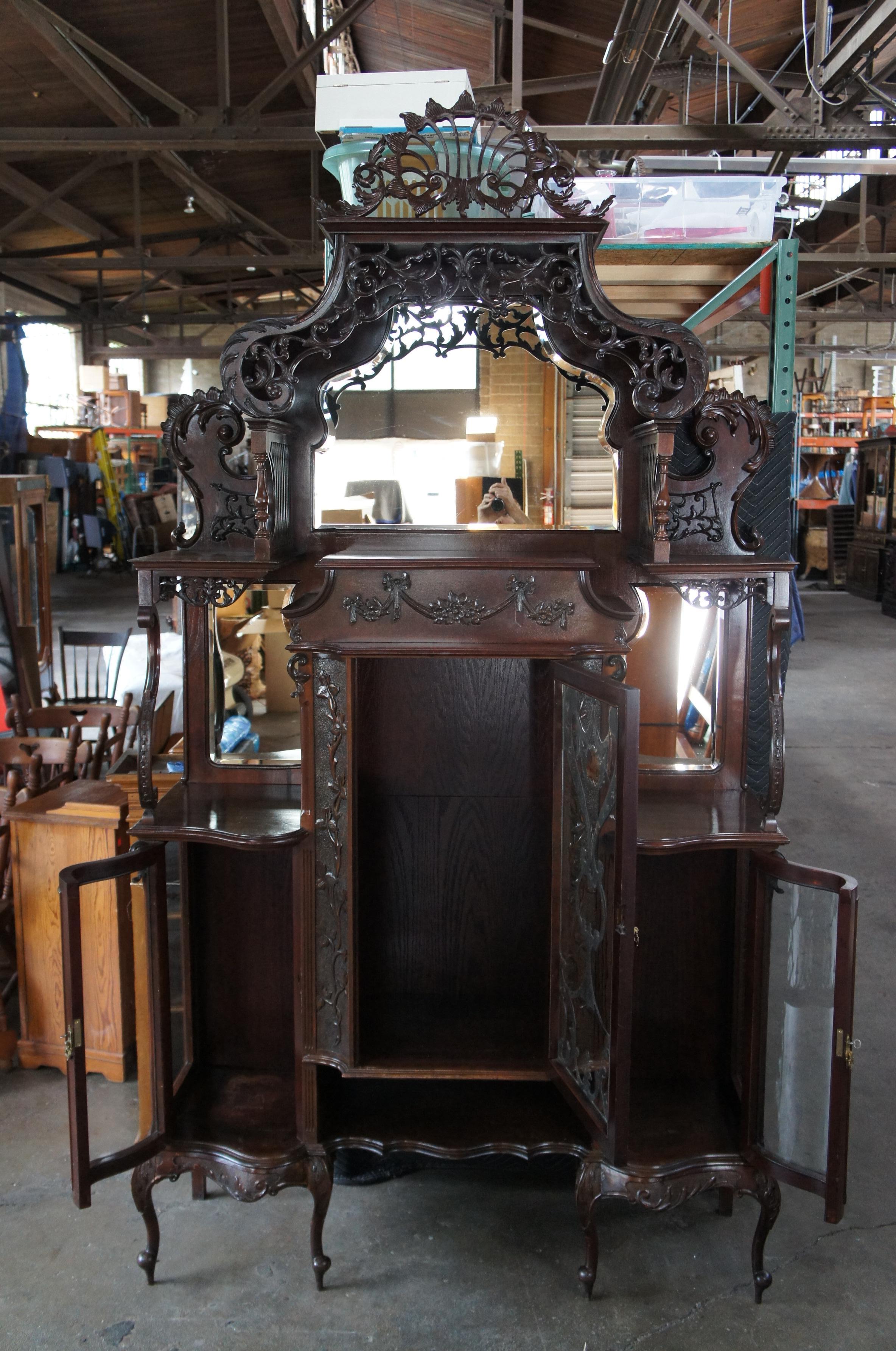 victorian display cabinet