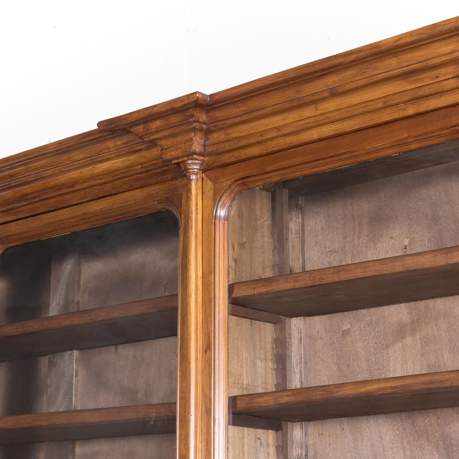 Monumental Antique French Directoire Style Cherry Bibliotheque or Bookcase 8
