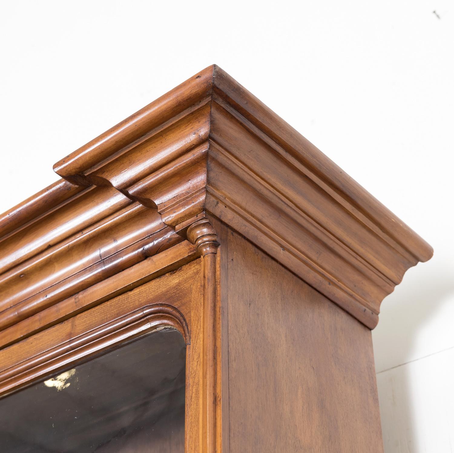 Monumental Antique French Directoire Style Cherry Bibliotheque or Bookcase 9