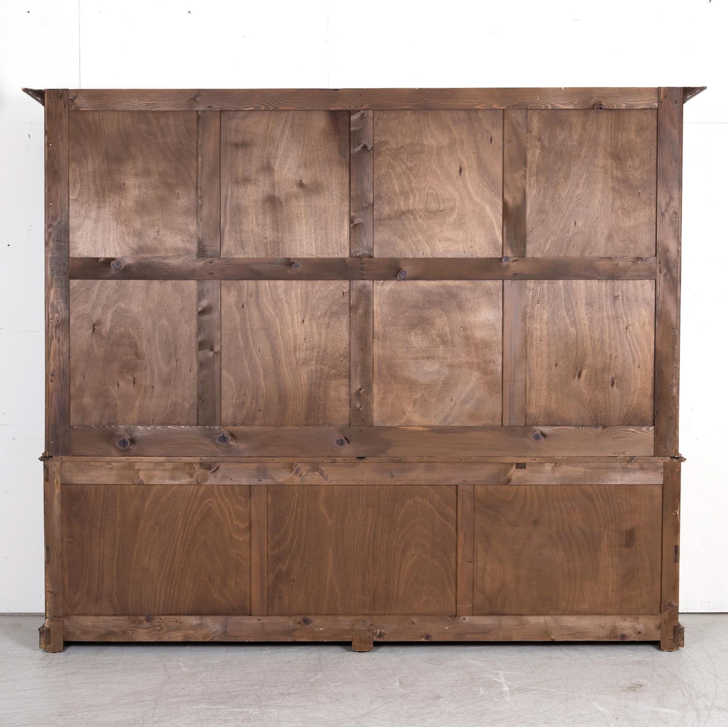 Monumental Antique French Directoire Style Cherry Bibliotheque or Bookcase 16