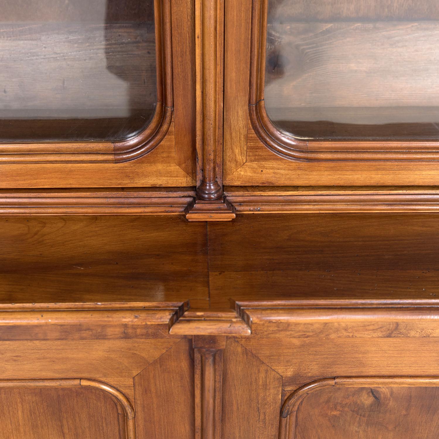 Monumental Antique French Directoire Style Cherry Bibliotheque or Bookcase 2