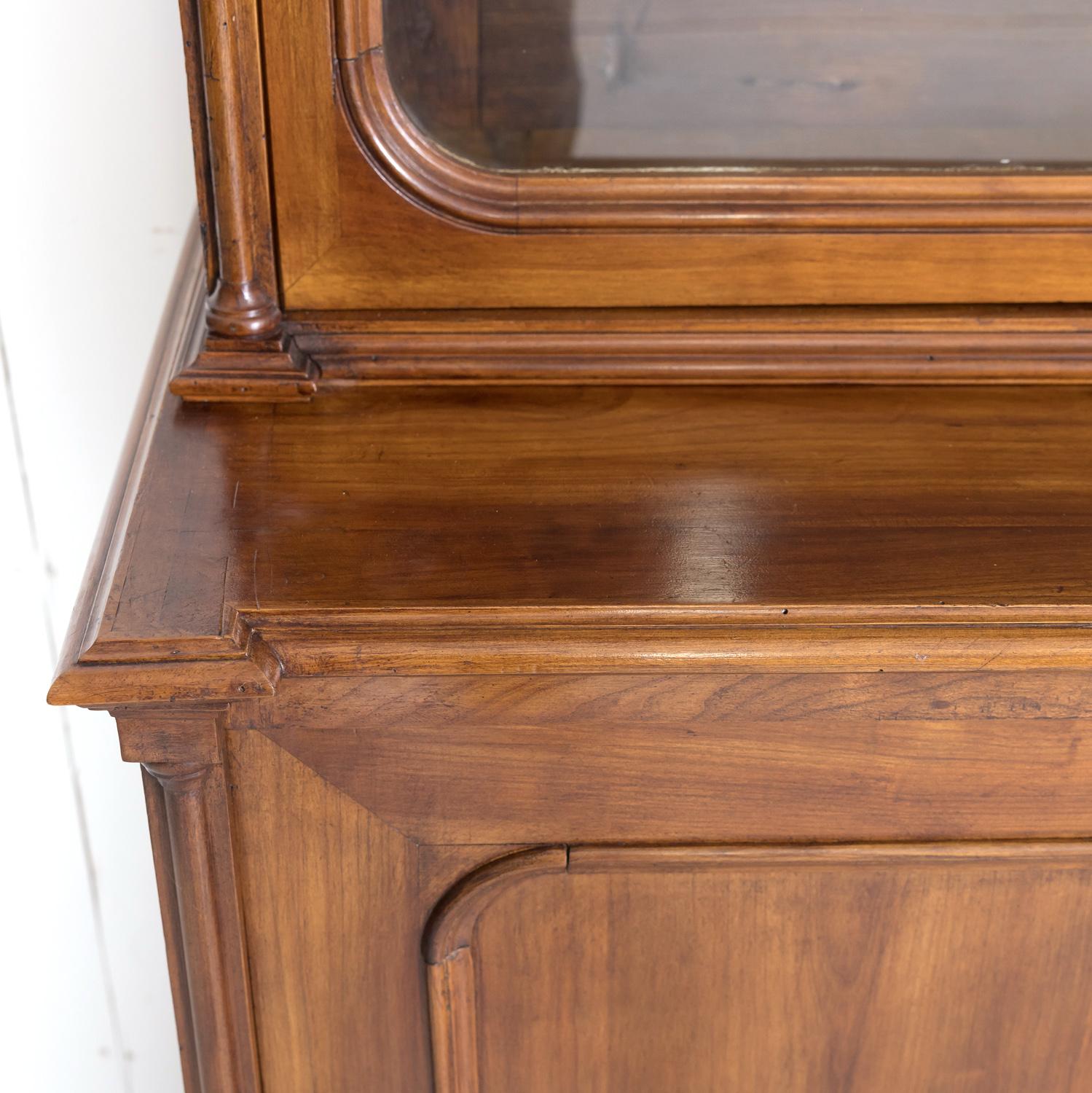 Monumental Antique French Directoire Style Cherry Bibliotheque or Bookcase 4