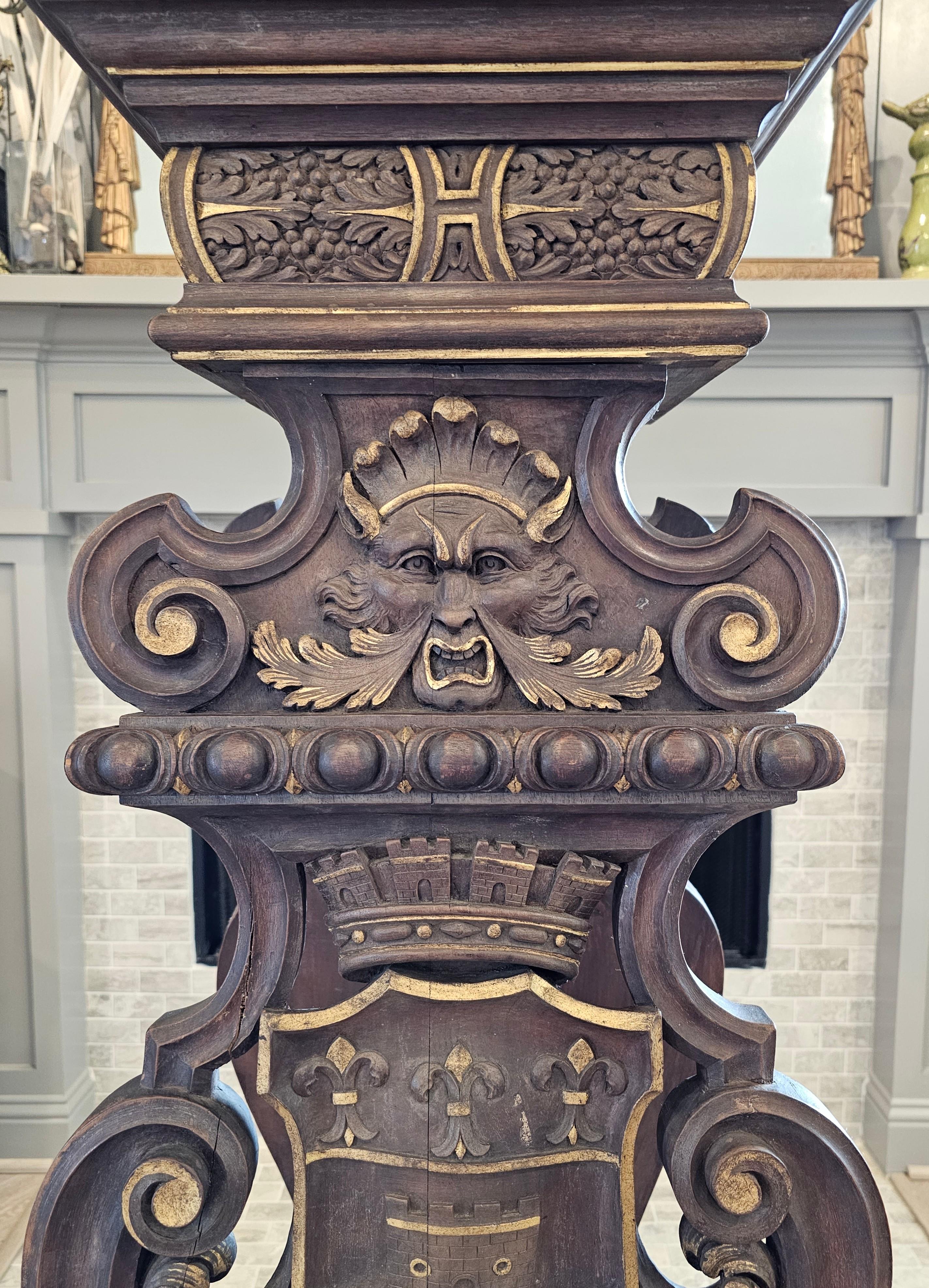 Monumental Antique French Empire Period Hall Pedestal Plant Stand  For Sale 7