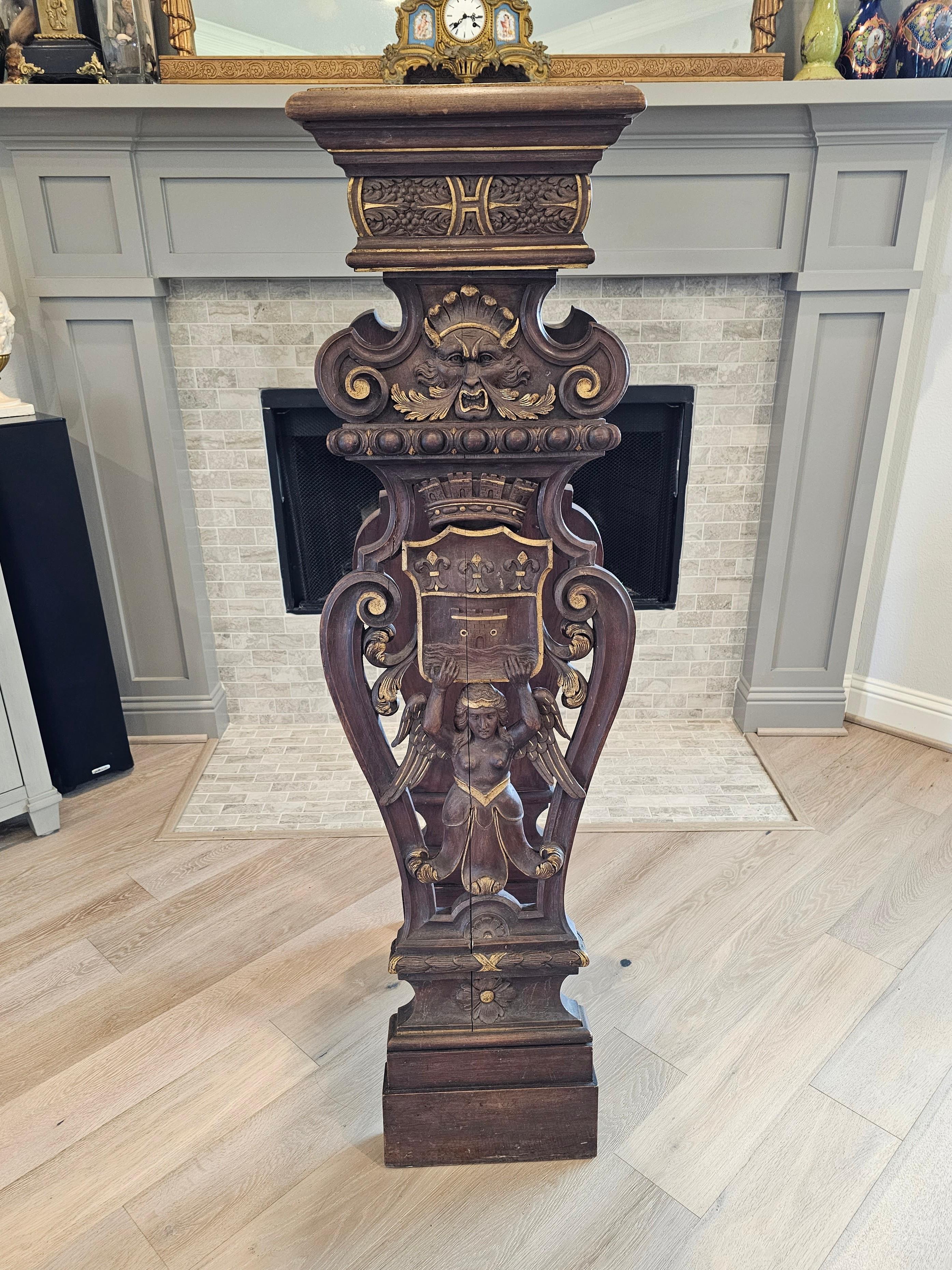 Monumental Antique French Empire Period Hall Pedestal Plant Stand  For Sale 11