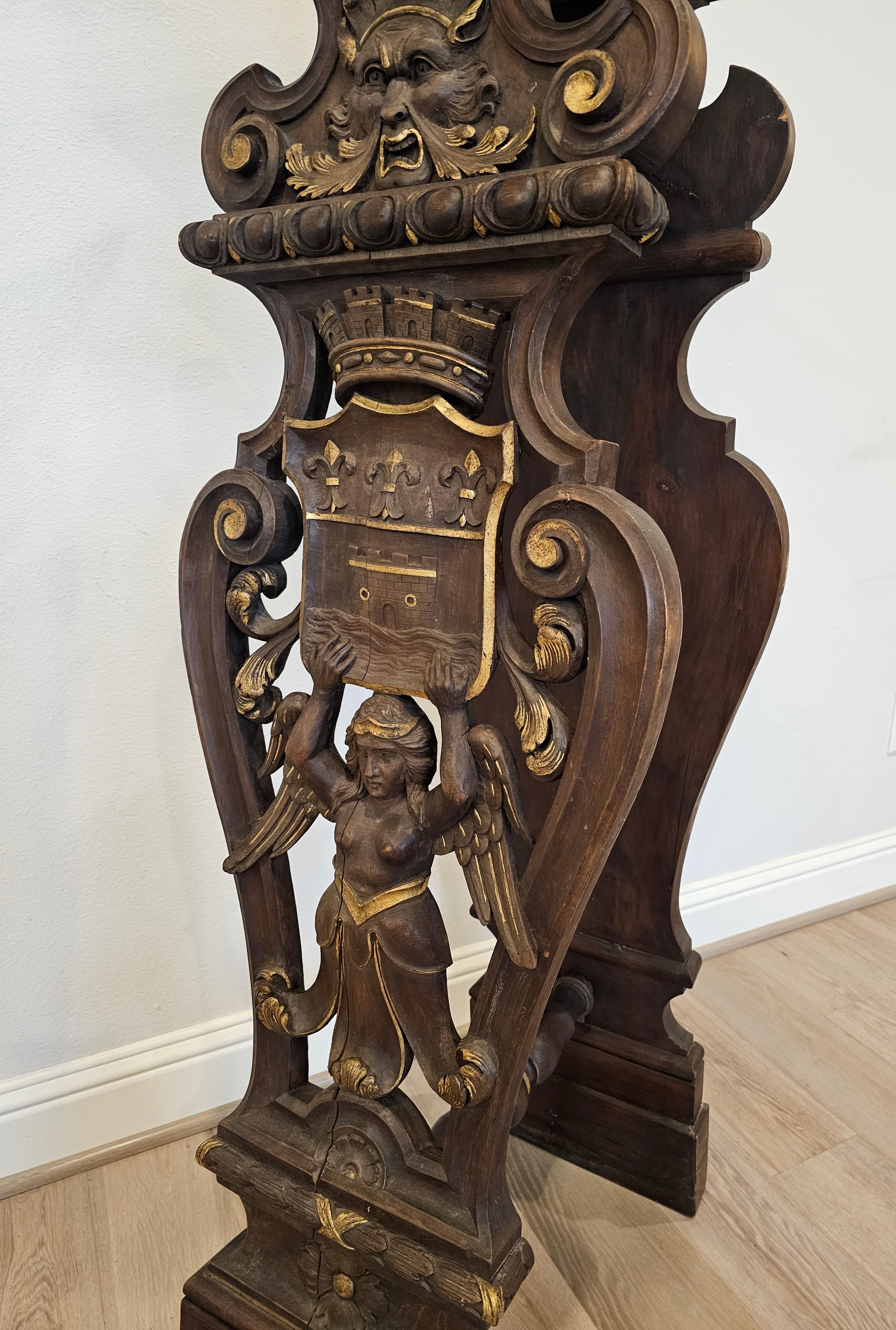 Monumental Antique French Empire Period Hall Pedestal Plant Stand  In Good Condition For Sale In Forney, TX
