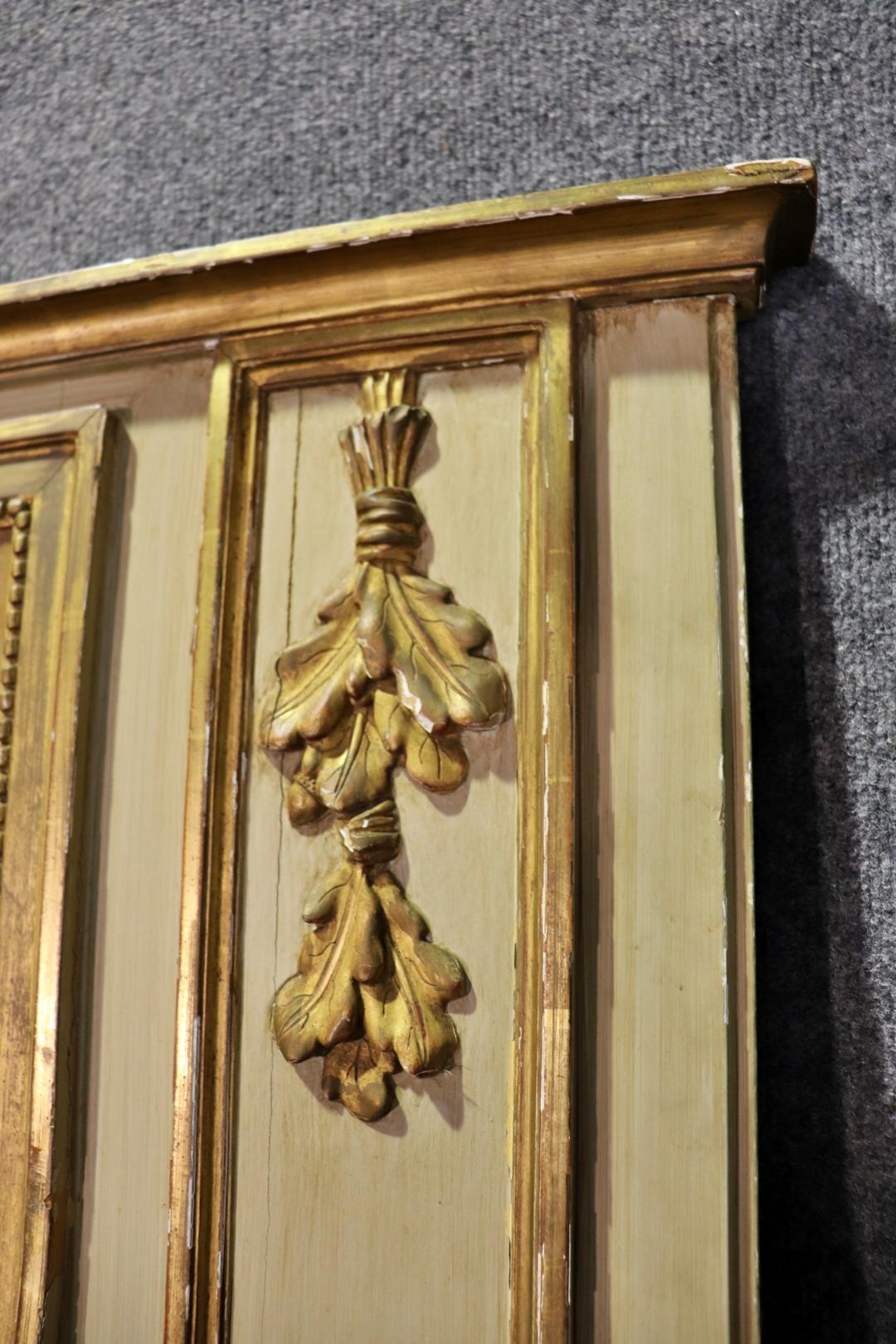Monumentale Antike Französisch gemalt Trumeau Spiegel mit Courtship Scenery  im Angebot 5