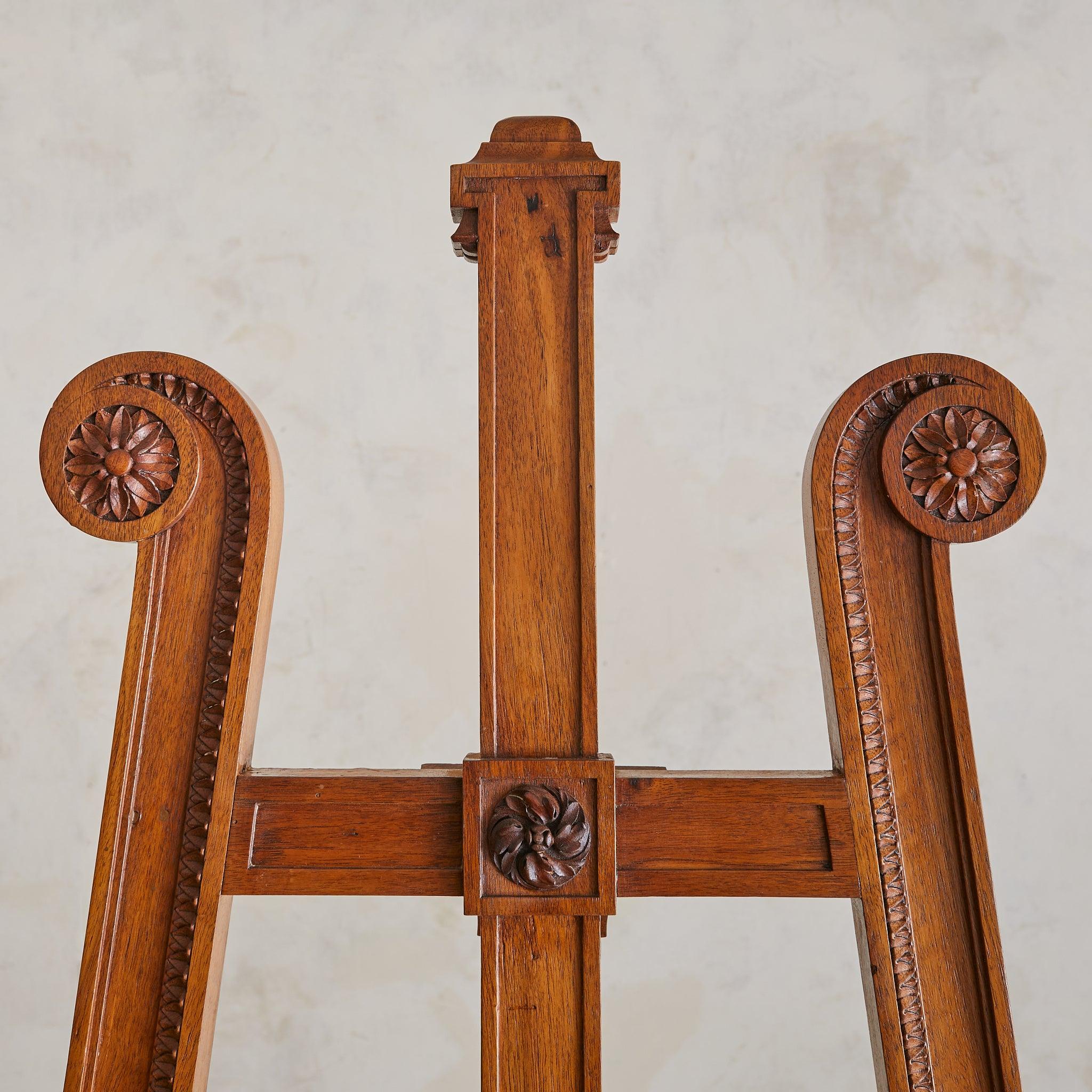 Monumental Antique French Wooden Easel Madera en venta