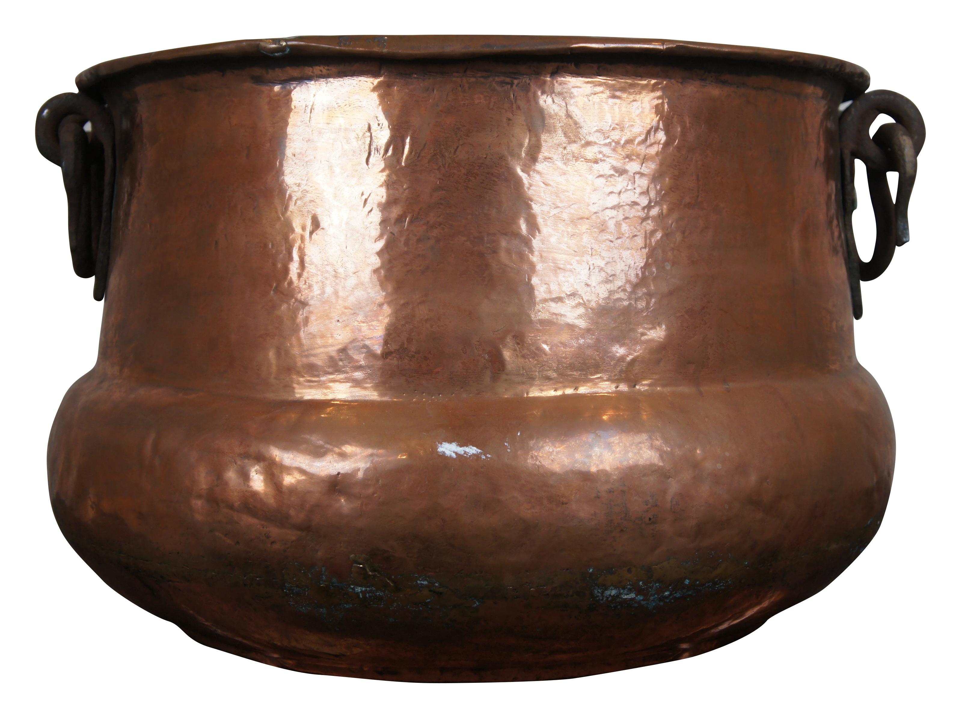 antique copper cauldron