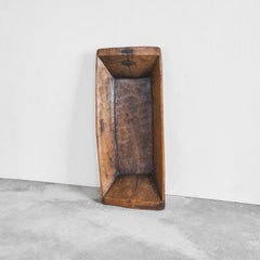 Monumental Antique Hand Carved Wooden Trough or Bowl Wabi Sabi, 19th Century