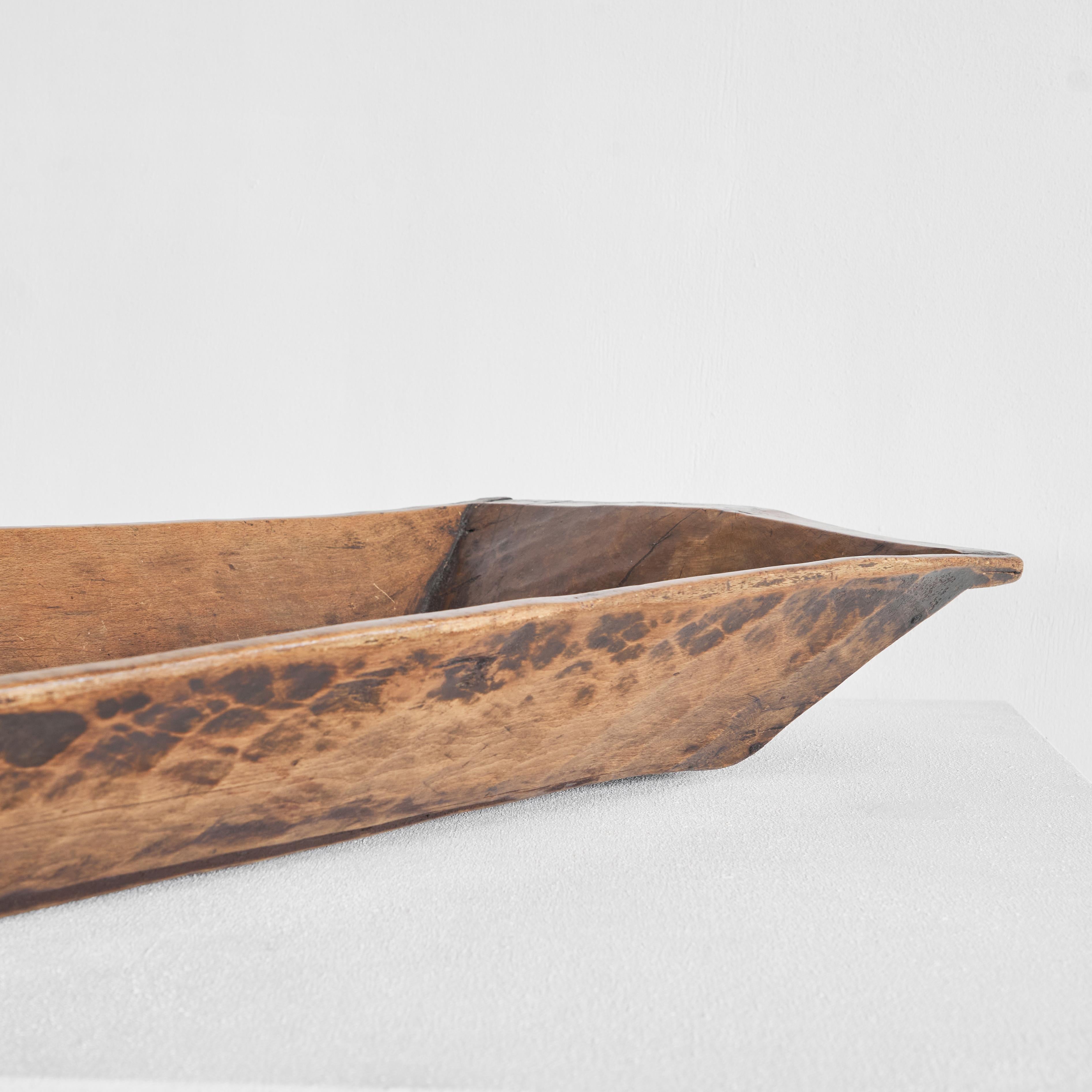 Monumental Antique Hand Carved Wooden Trough or Bowl Wabi Sabi, 19th Century For Sale 2