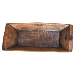 Monumentale auge ou bol Wabi Sabi en bois sculpté à la main, 19ème siècle