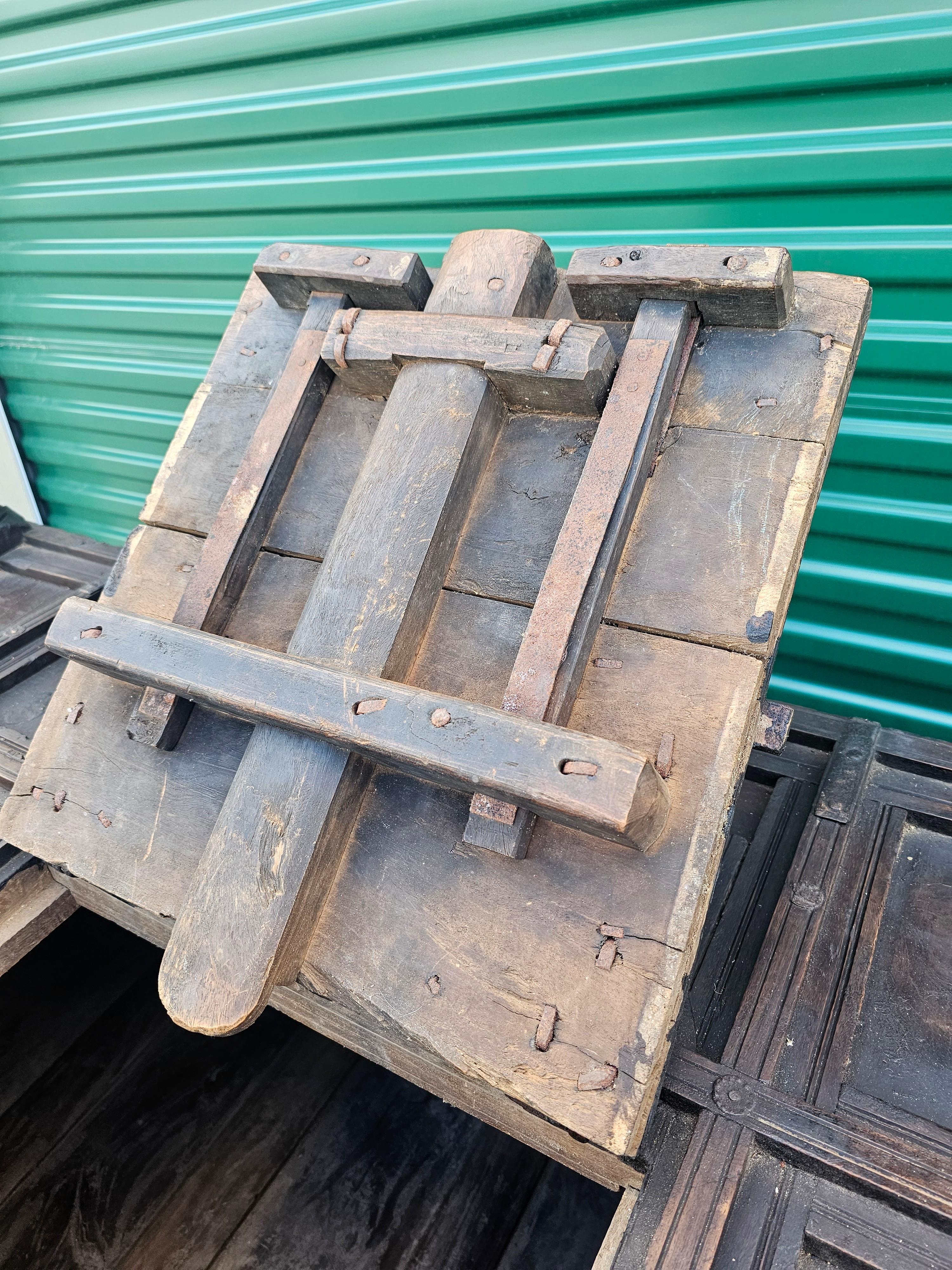 Monumental Antique Indian Dowry Chest For Sale 2