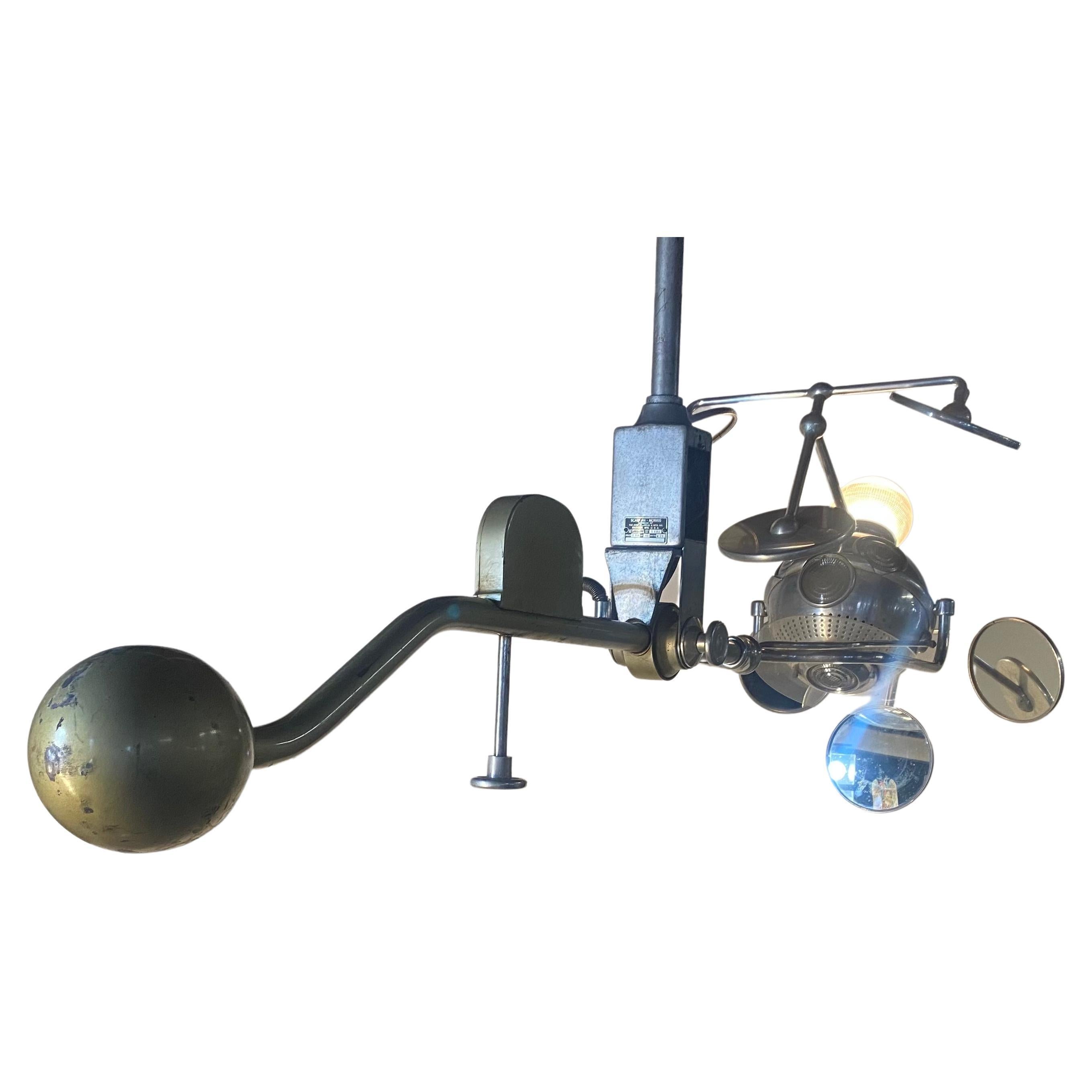 Monumental Antique Industrial Operay Multibeam Surgical Lamp For Sale