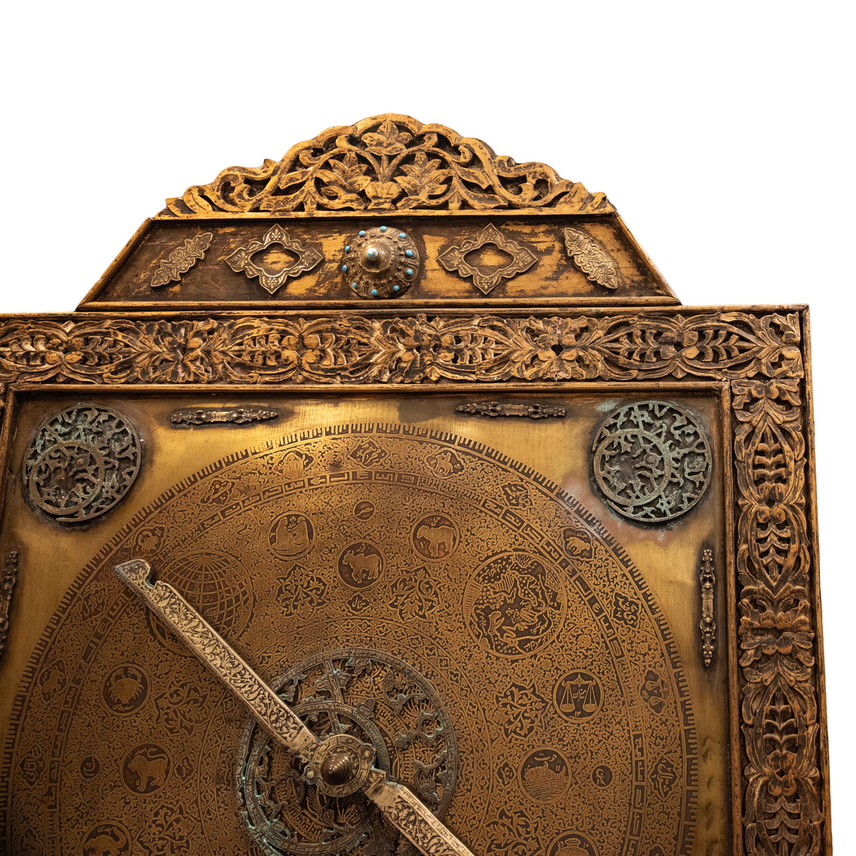 Monumental Antique Islamic Ottoman Safavid Astrological Astrolabe on Stand 1720 For Sale 1