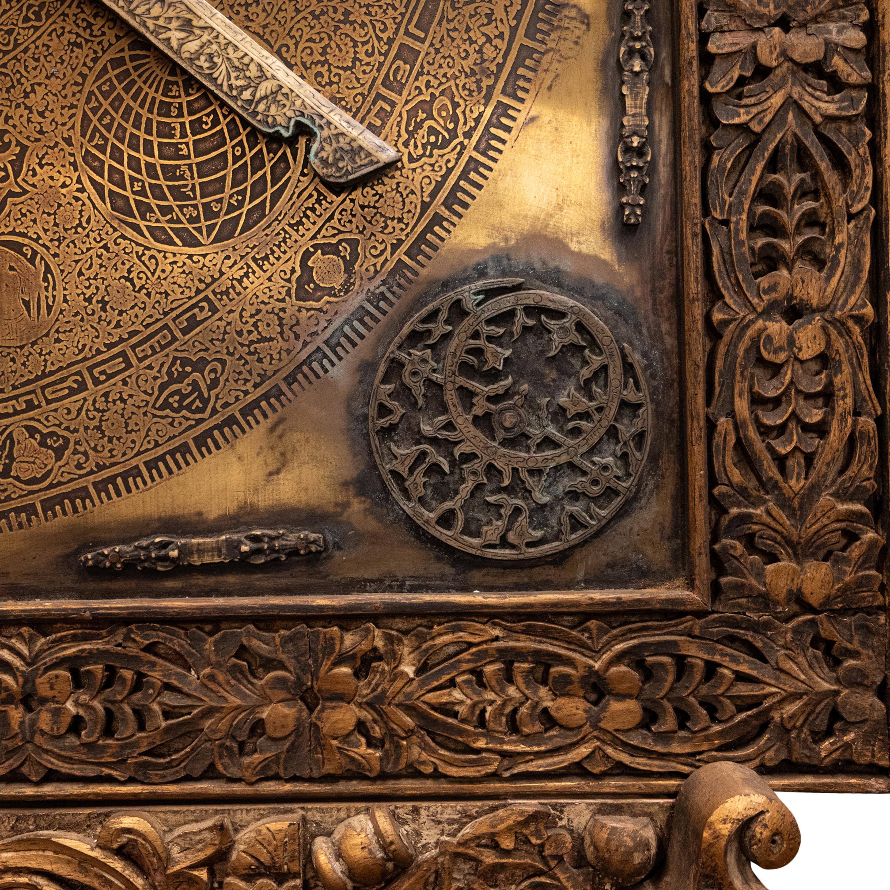 Monumental Antique Islamic Ottoman Safavid Astrological Astrolabe on Stand 1720 For Sale 5