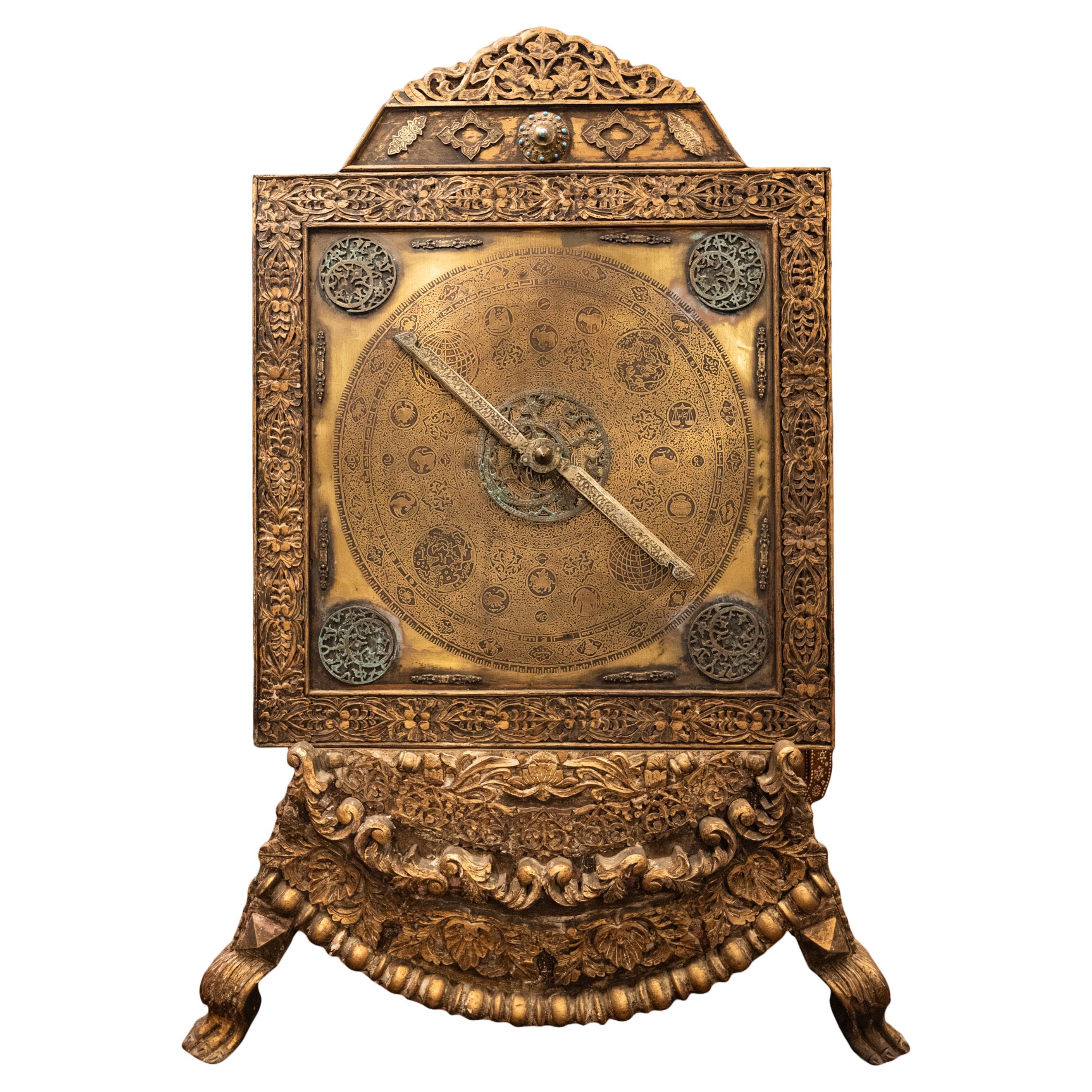 Monumental Antique Islamic Ottoman Safavid Astrological Astrolabe on Stand 1720 For Sale