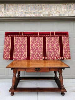 Monumental Antique Italian Religious Altar Frontal Tapestry Panel