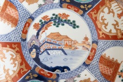 Monumental Antique Japanese Imari Porcelain Charger