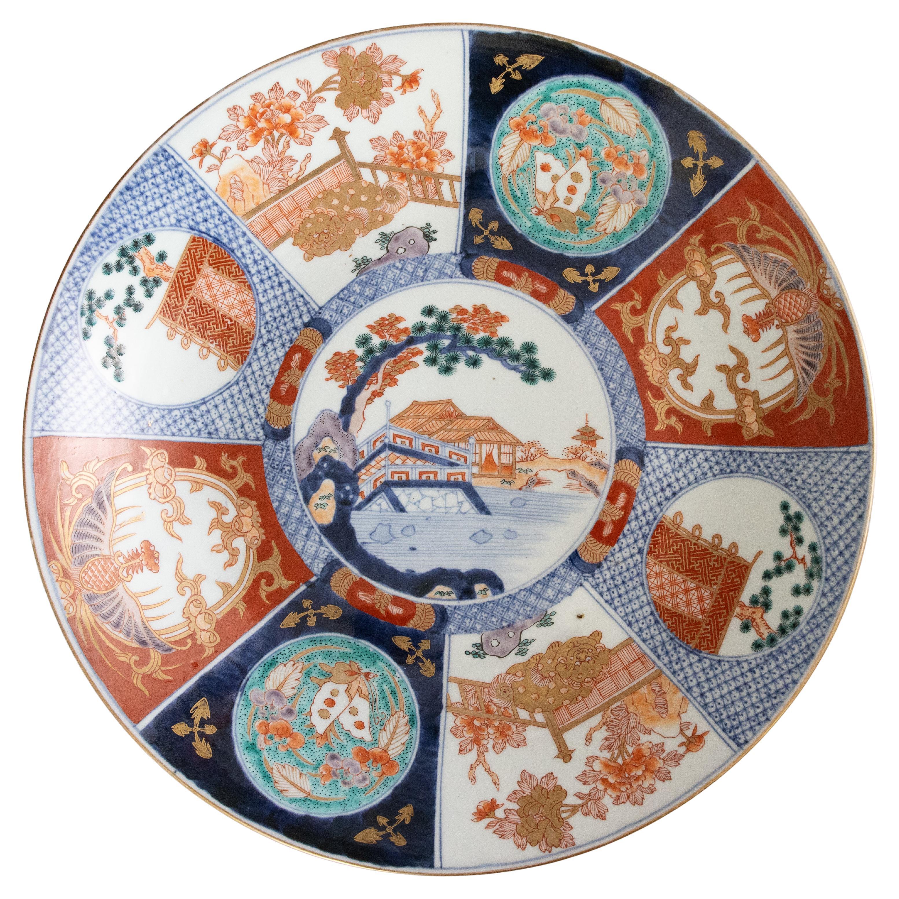 Monumental Antique Japanese Imari Porcelain Charger