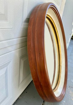 Monumental Antique Porthole Mirror