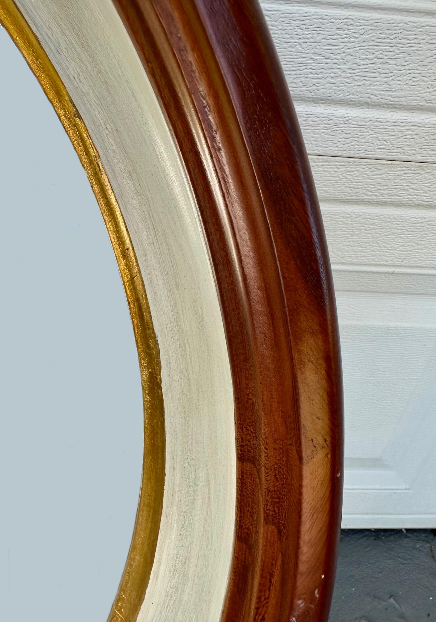 Sculpté Monumental Miroir de hublot antique