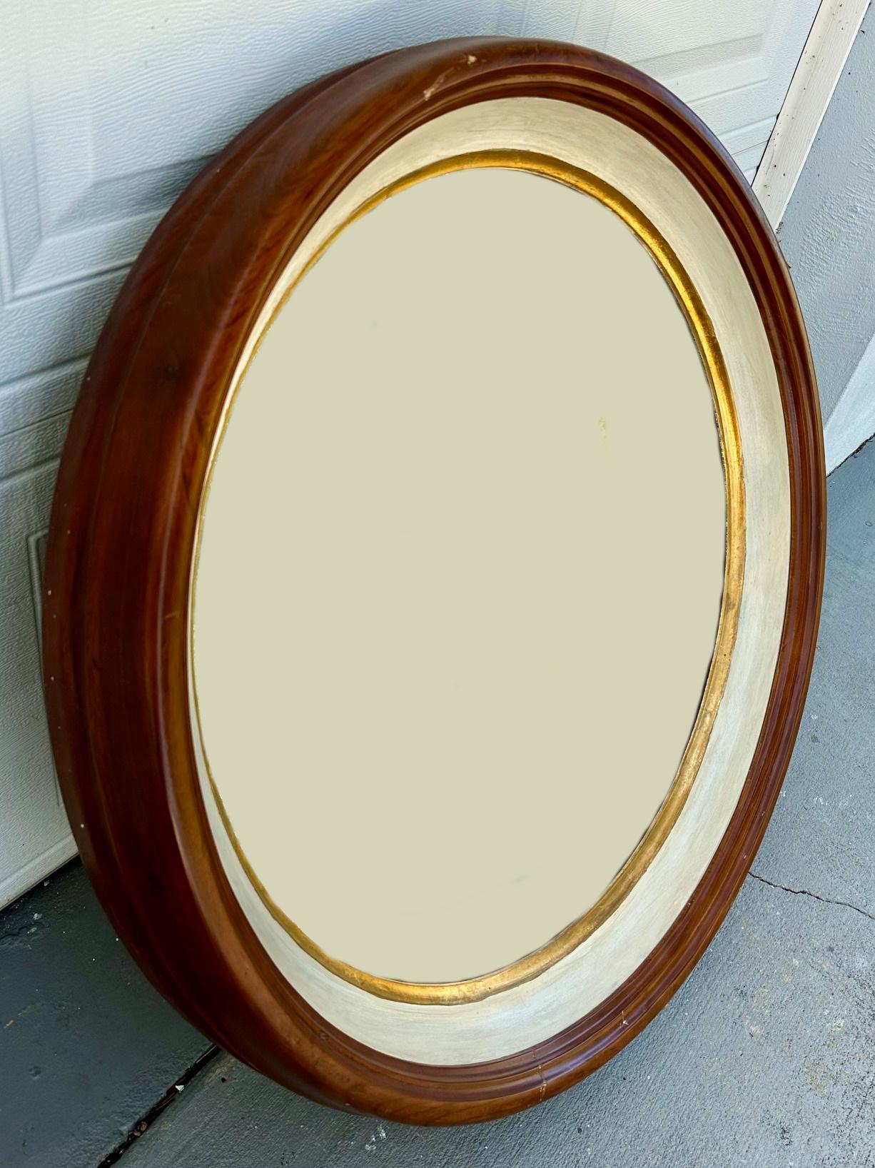 Monumental Miroir de hublot antique 1