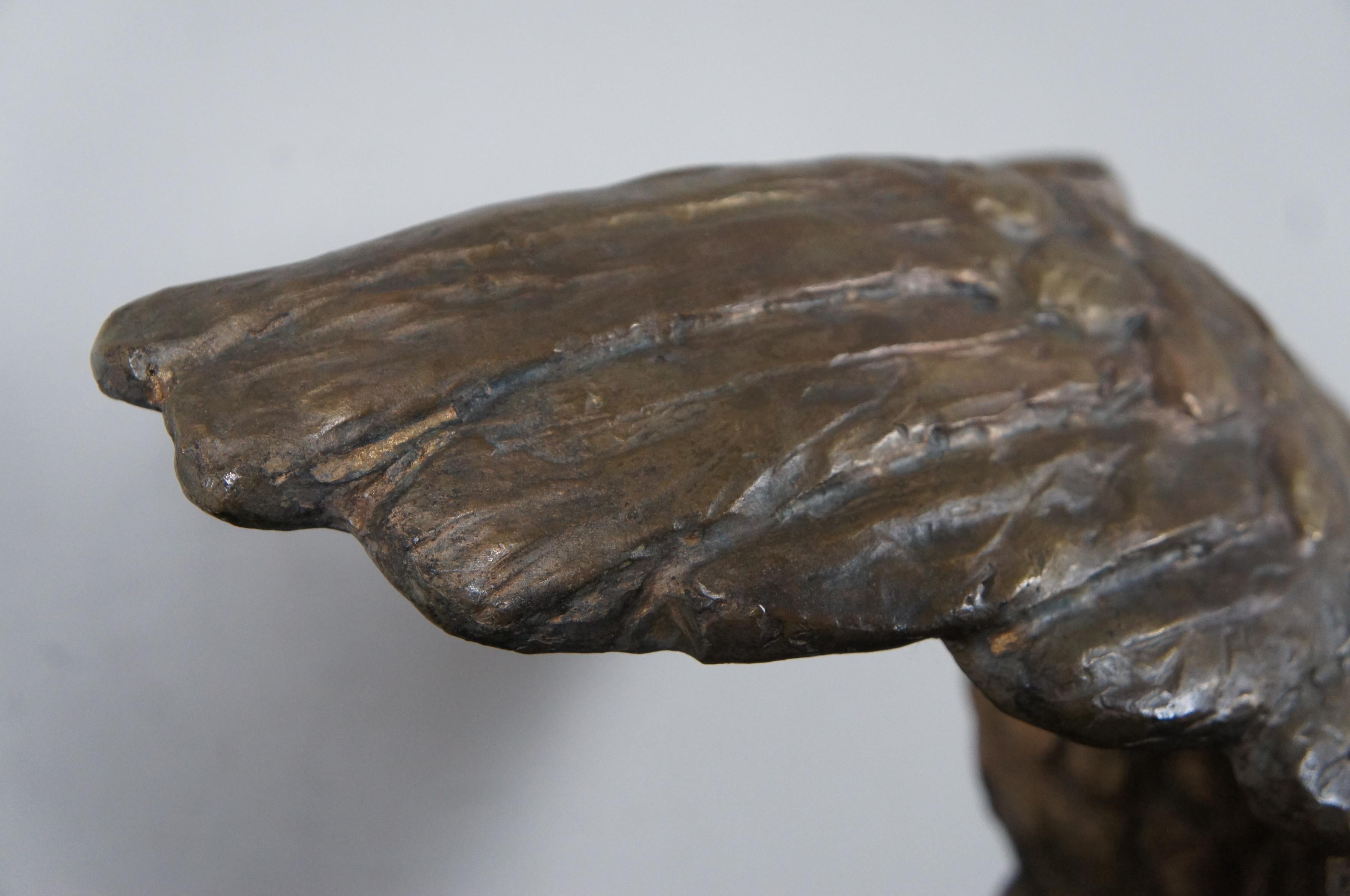 20ième siècle Monumental Antique Roman Bronze Works Gilt American Bald Eagle Sculpture Statue en vente