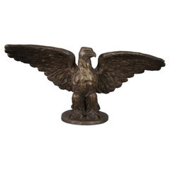 Monumentale Antike Roman Bronze Works Vergoldete amerikanische Weißkopfseeadler Skulptur Statue