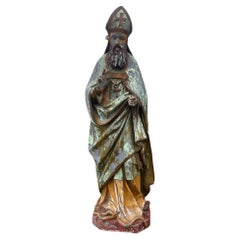 Sculpture de jardin antique monumentale de Saint Patrick