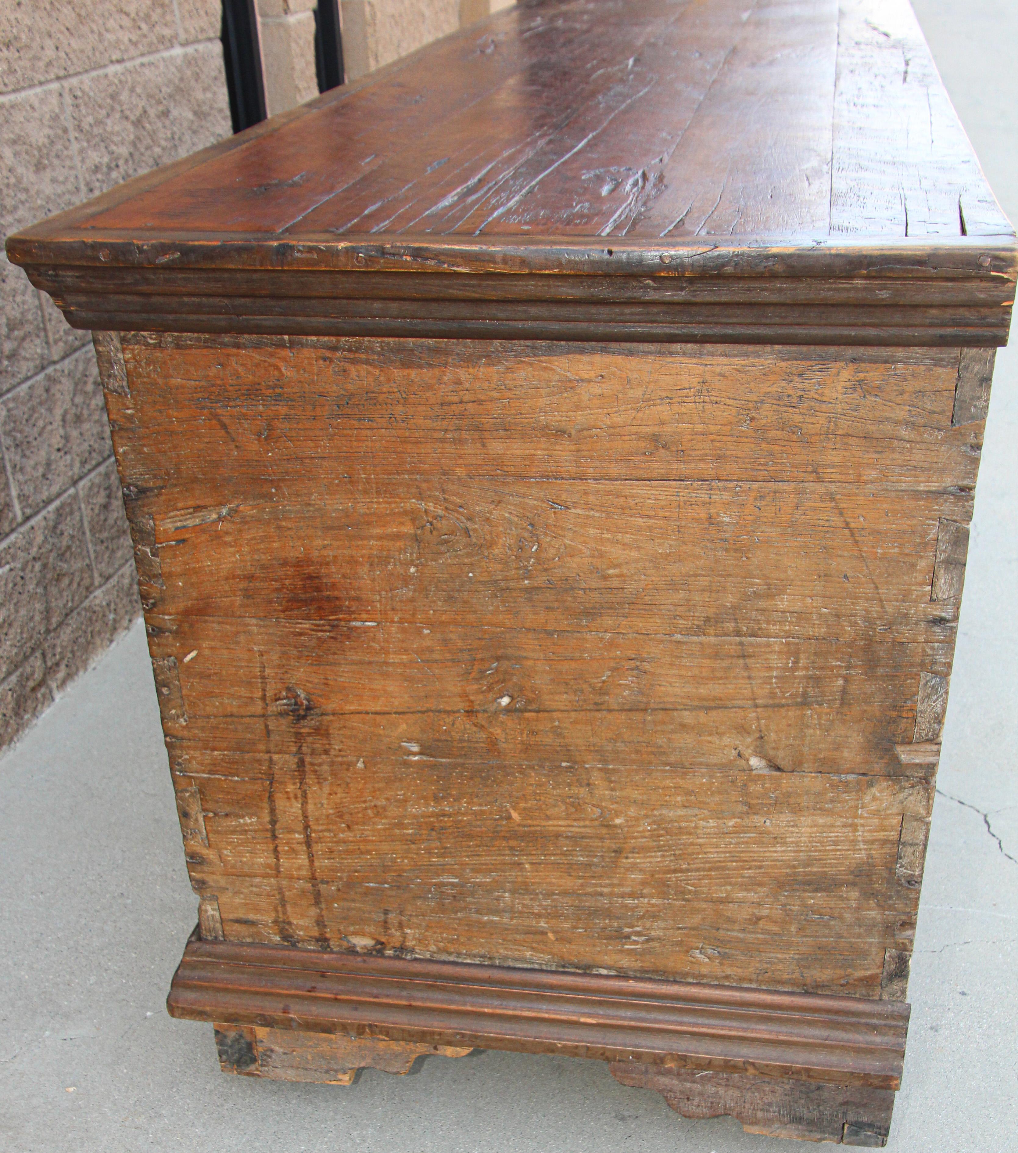 Monumental Antique Solid Rustic Oak Georgian Country Chest, Sideboard 1