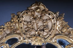 Monumental antique wall mirror, Napoleon III, Paris, gold