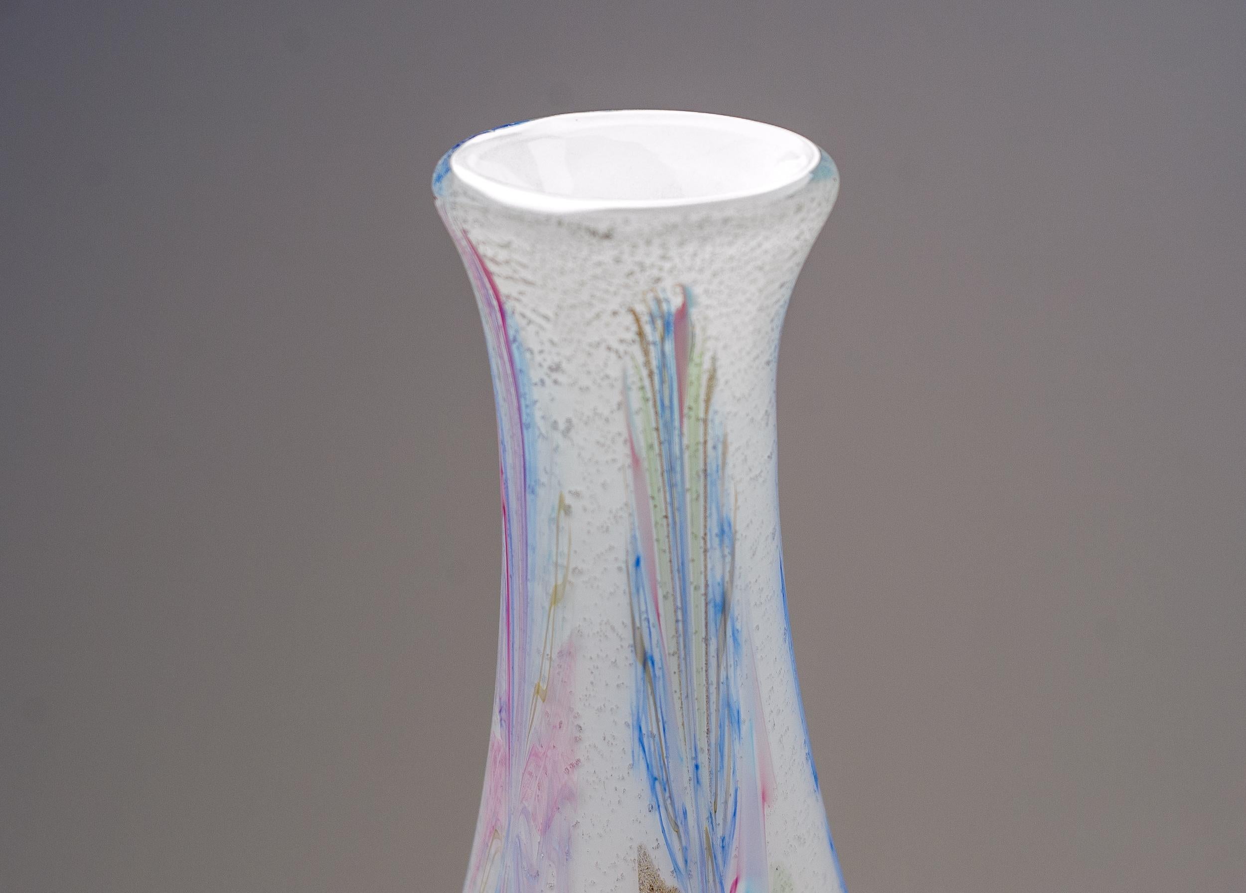 Milieu du XXe siècle Monumental Anzolo Fuga pour A.V.E.M. Vase en verre 'Murrine Incatenate' de Murano en vente