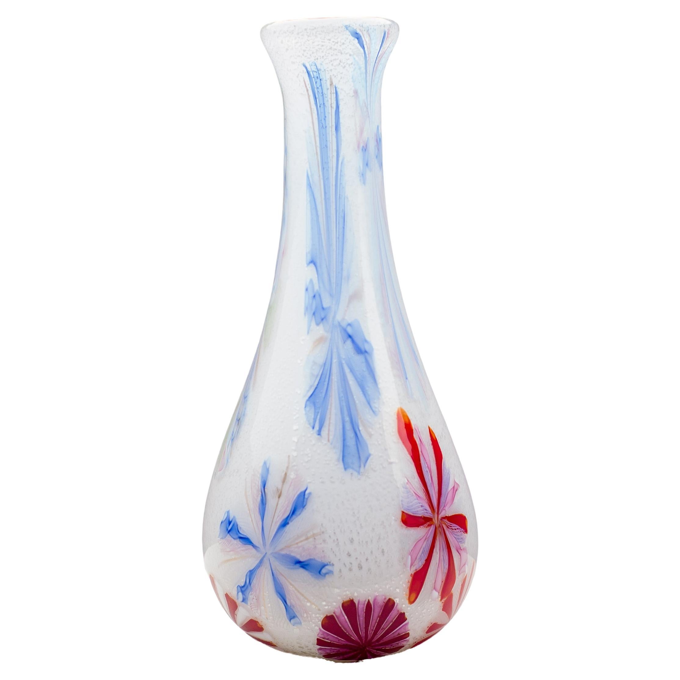 Monumental Anzolo Fuga pour A.V.E.M. Vase en verre 'Murrine Incatenate' de Murano en vente