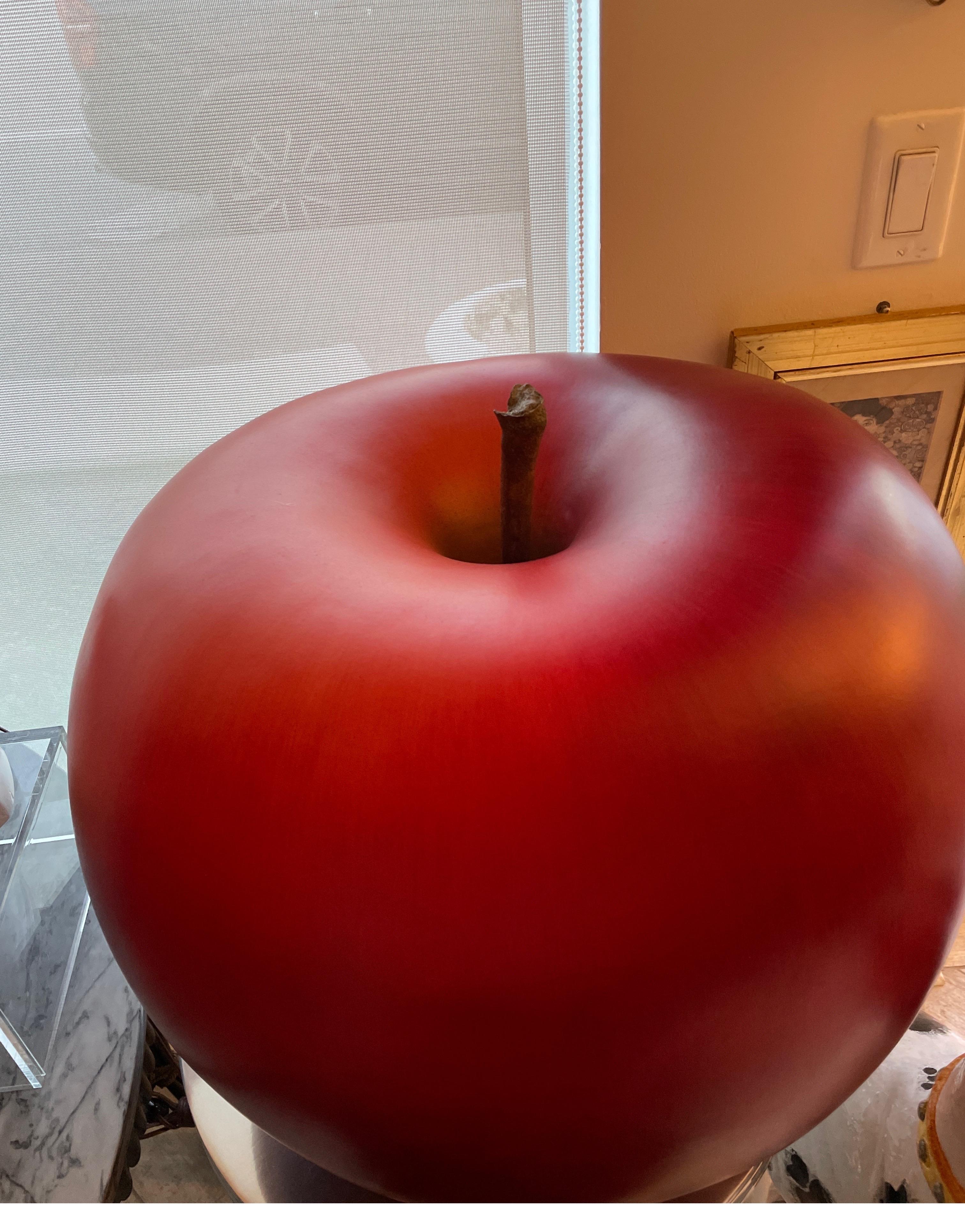 Monumental Apple Sculpture by Selma Calheira In Good Condition For Sale In West Palm Beach, FL