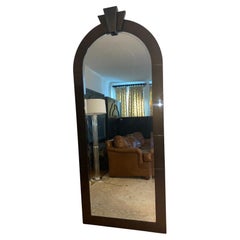 Monumental Art Deco Espejo arqueado de pie o de pared alto