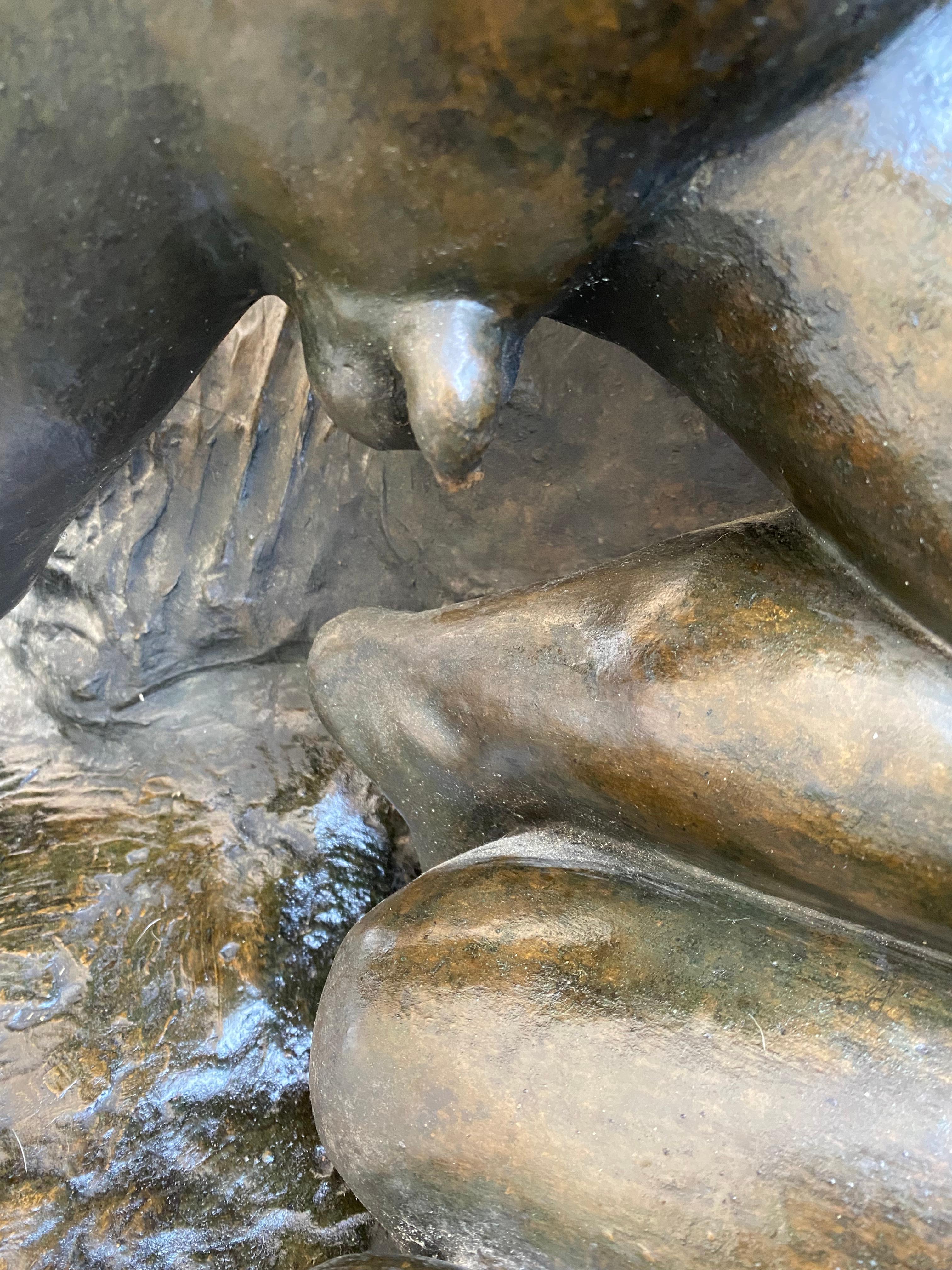 Monumentale fontaine murale / sculpture en bronze Art Deco de Janet Scudder  en vente 5