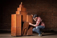 Monumental Art Deco Cathedral Form Secretary Desk