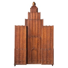 Monumental Art Deco Cathedral Form Secretary Desk