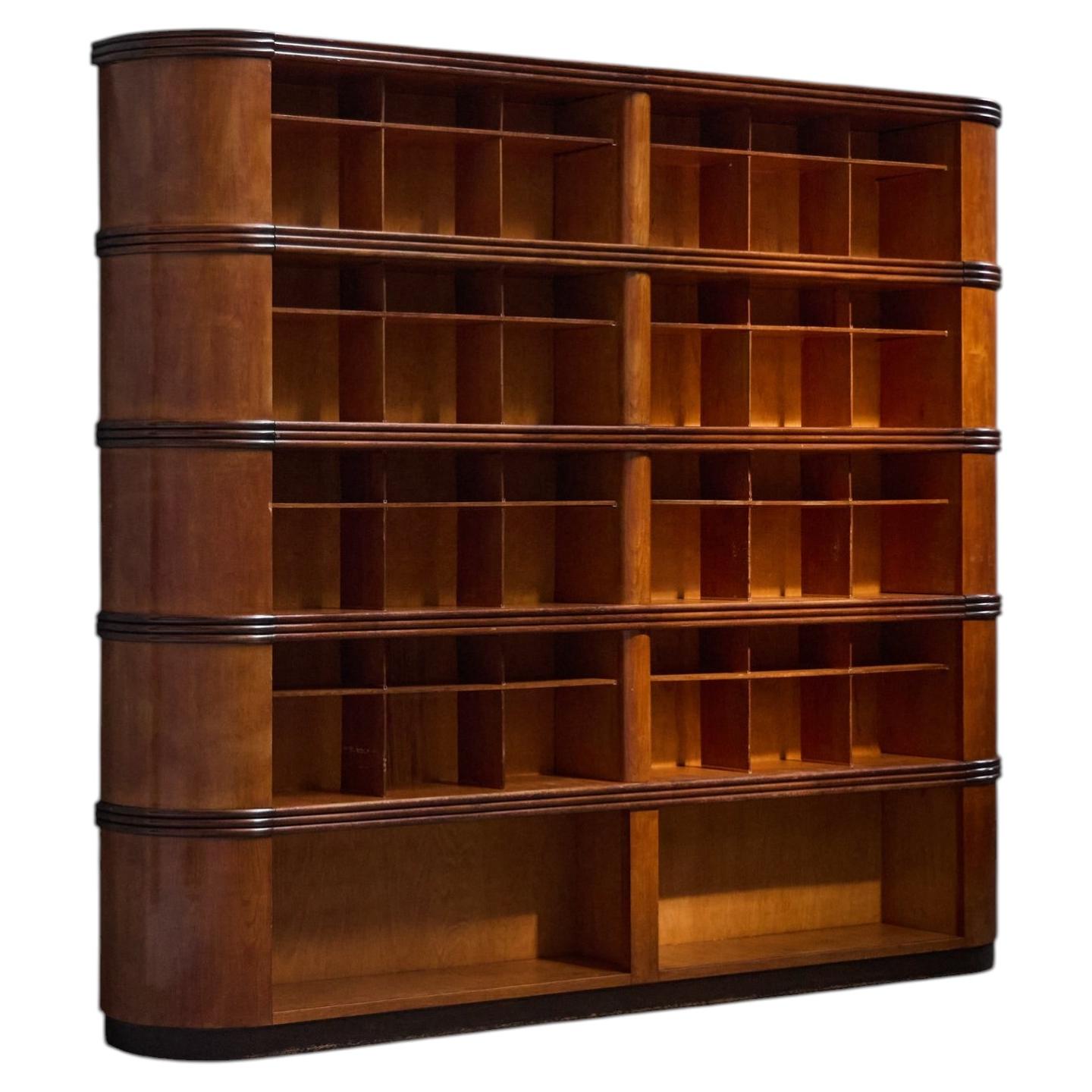 Monumental Art Deco Display Cabinet, Italy, Mid-20th Century For Sale