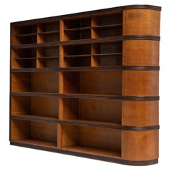 Monumental Art Deco Display Corner Cabinet, Italy, Mid-20th Century
