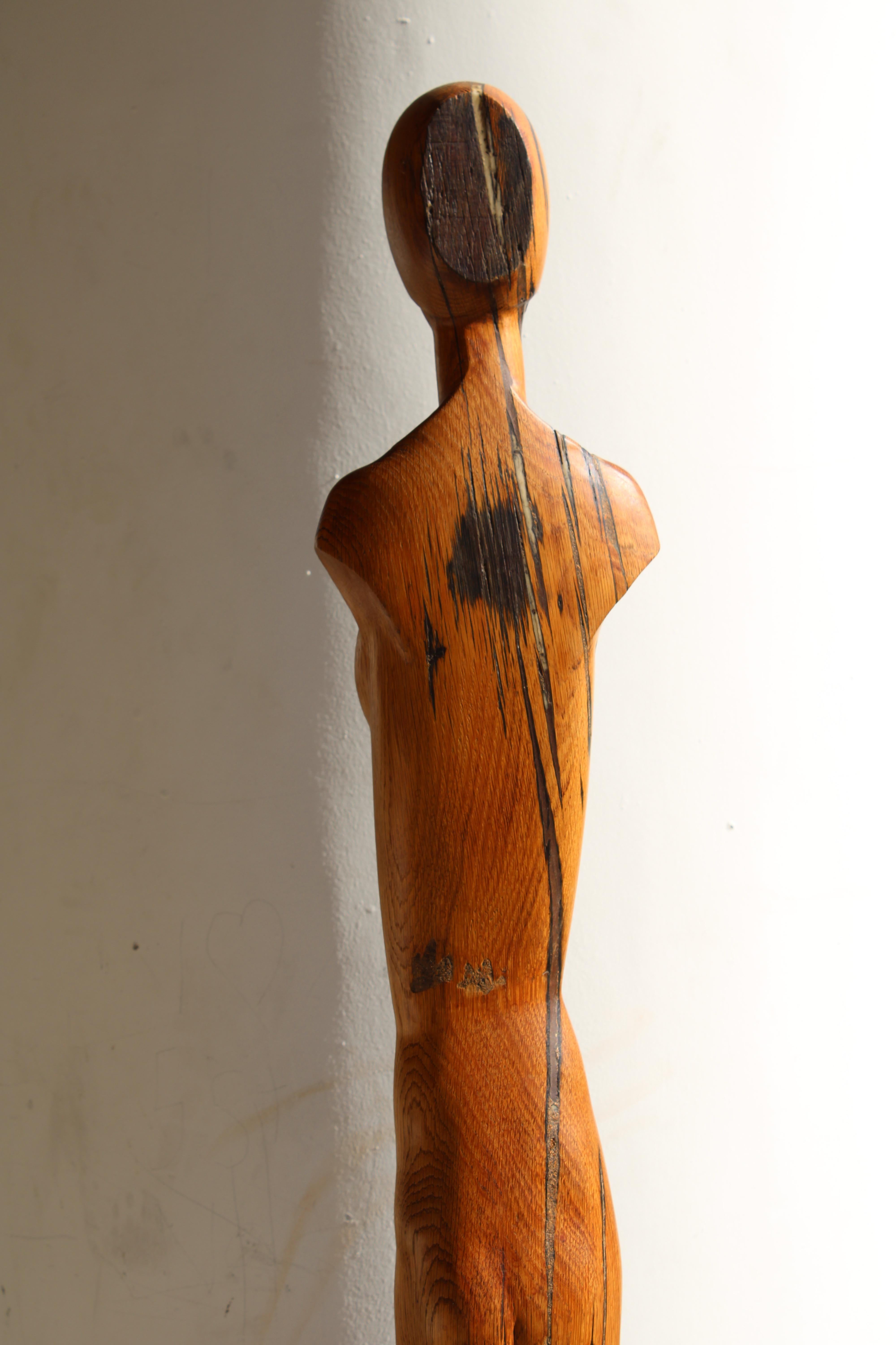 Six Foot Art Deco Figurative Woman Sculpture For Sale 7