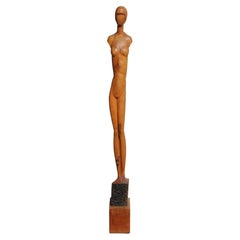 Six Foot Art Deco Figurative Woman Sculpture